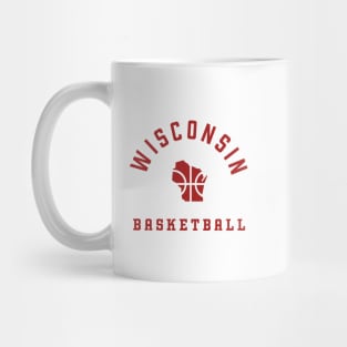 Wisconsin Basketball in Red Mug